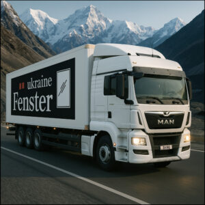LKW-Lieferung von Fenstern nach Deutschland