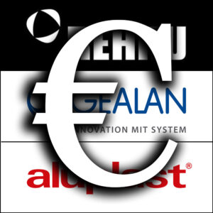 Logos von Aluplast, GEALAN und Euro-Fensterprofilen